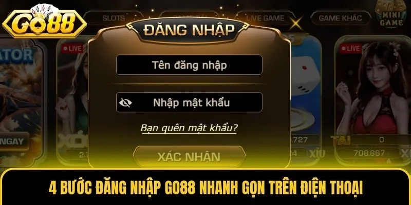 4 bước đăng nhập Go88 nhanh gọn trên điện thoại