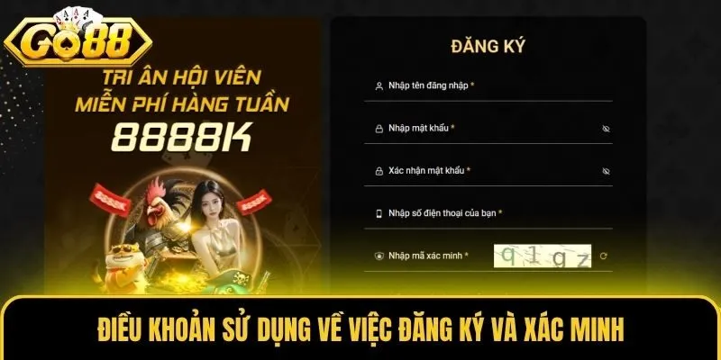 Điều Khoản Sử Dụng 2 Điều khoản sử dụng về việc đăng ký và xác minh
