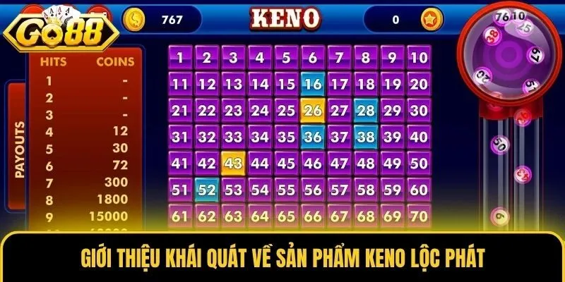 Keno Lộc Phát Go88 - Game Quay Số Hấp Dẫn, Thưởng Cực Cao 1 Giới thiệu khái quát về sản phẩm Keno Lộc Phát