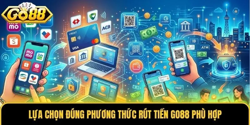 Rút Tiền Go88 2 Lựa chọn đúng phương thức rút tiền Go88 phù hợp